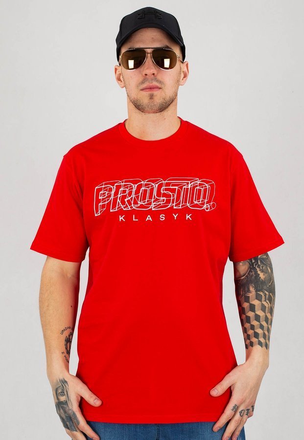 T-shirt Prosto Distance czerwony