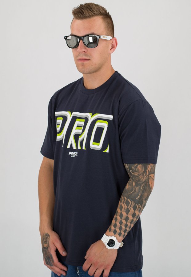T-shirt Prosto Focus granatowy