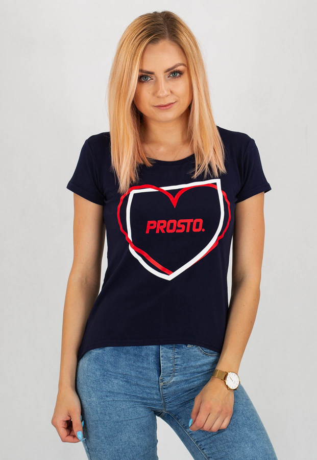 T-shirt Prosto Heart granatowy