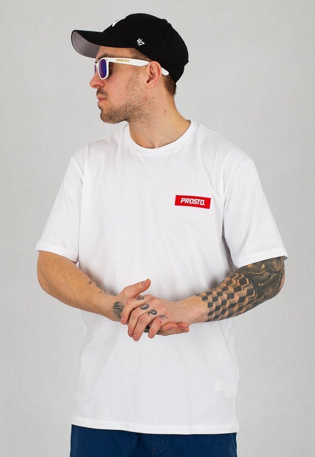 T-shirt Prosto Jackart biały