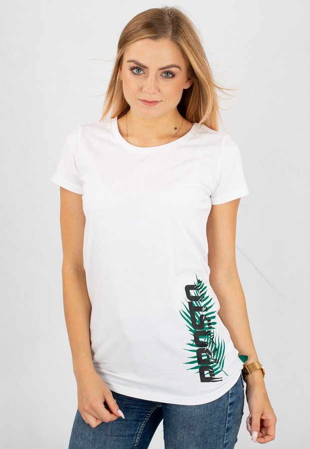 T-shirt Prosto Leaf Foeva biały
