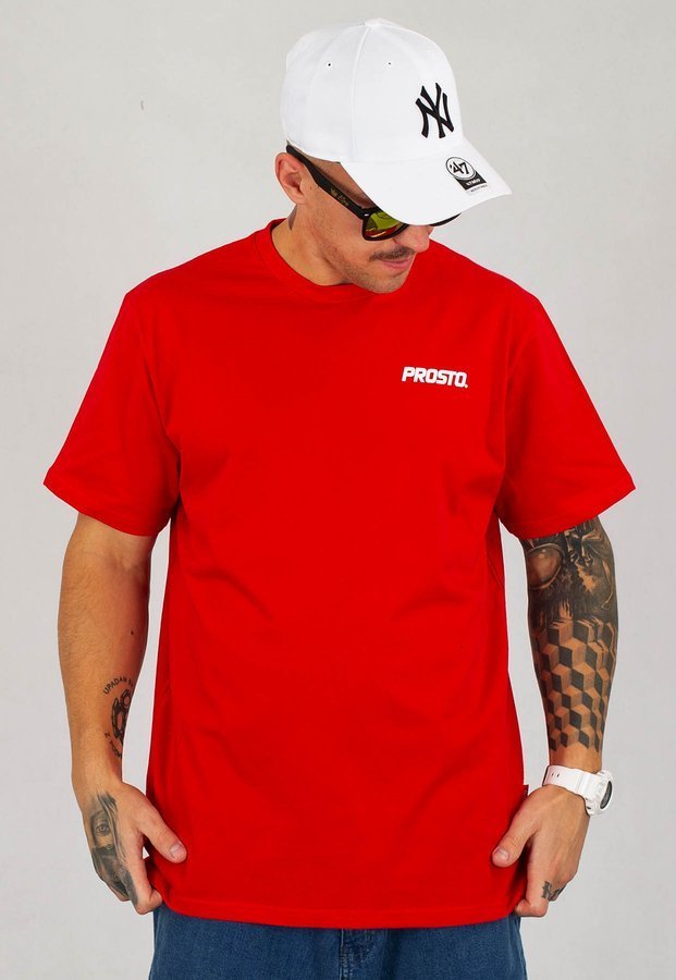 T-shirt Prosto Lillog czerwony
