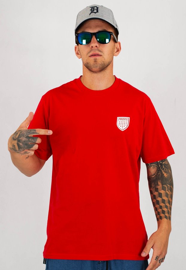 T-shirt Prosto Lilshield czerwony