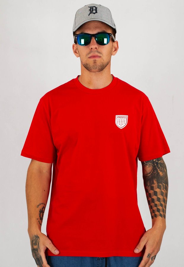 T-shirt Prosto Lilshield czerwony