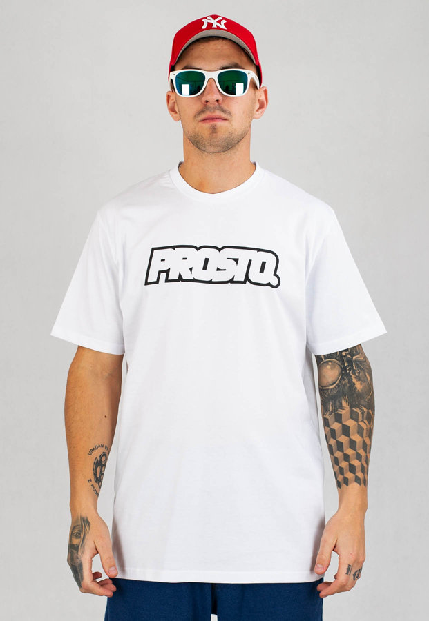 T-shirt Prosto Logout biały