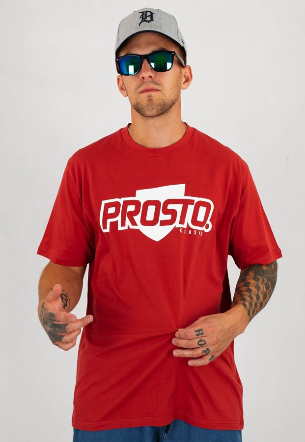 T-shirt Prosto Merg bordowy