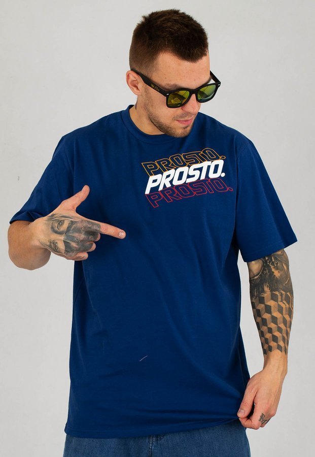 T-shirt Prosto Moros granatowy