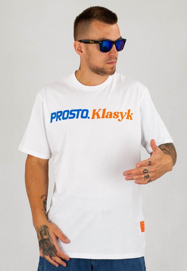 T-shirt Prosto Postcard Scrip biały