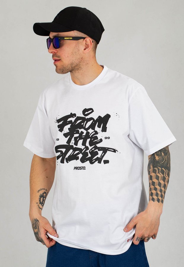 T-shirt Prosto Risk biały