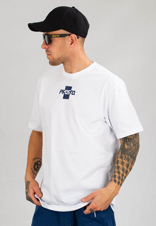 T-shirt Prosto Shistrip biały