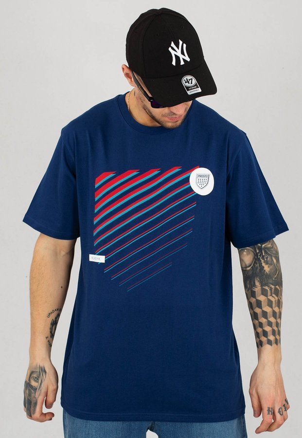 T-shirt Prosto Shutt ciemny niebieski
