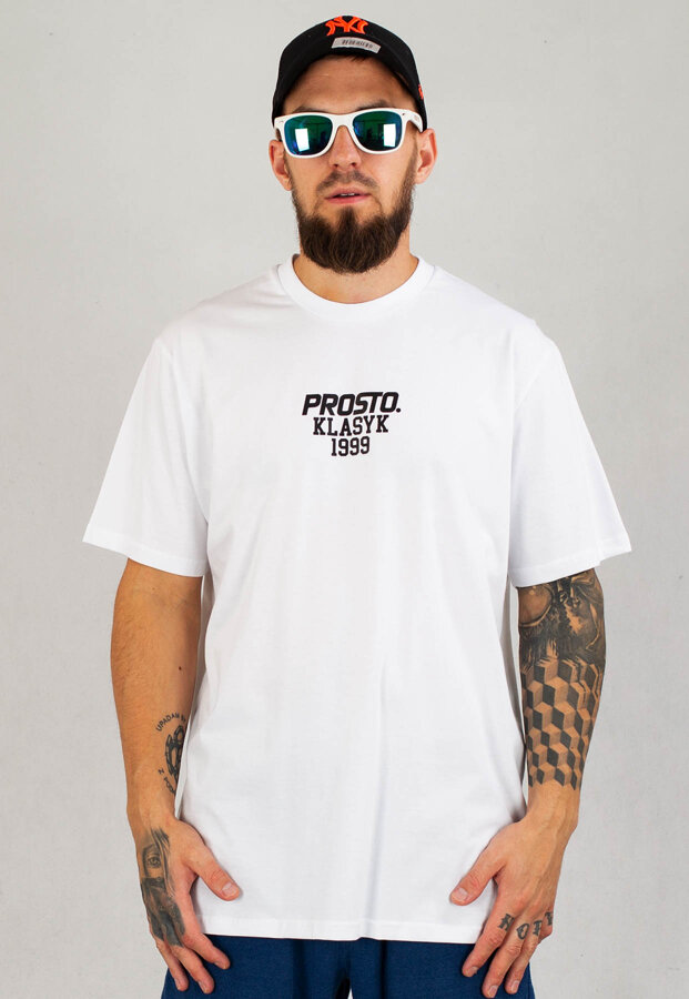 T-shirt Prosto Staples biały