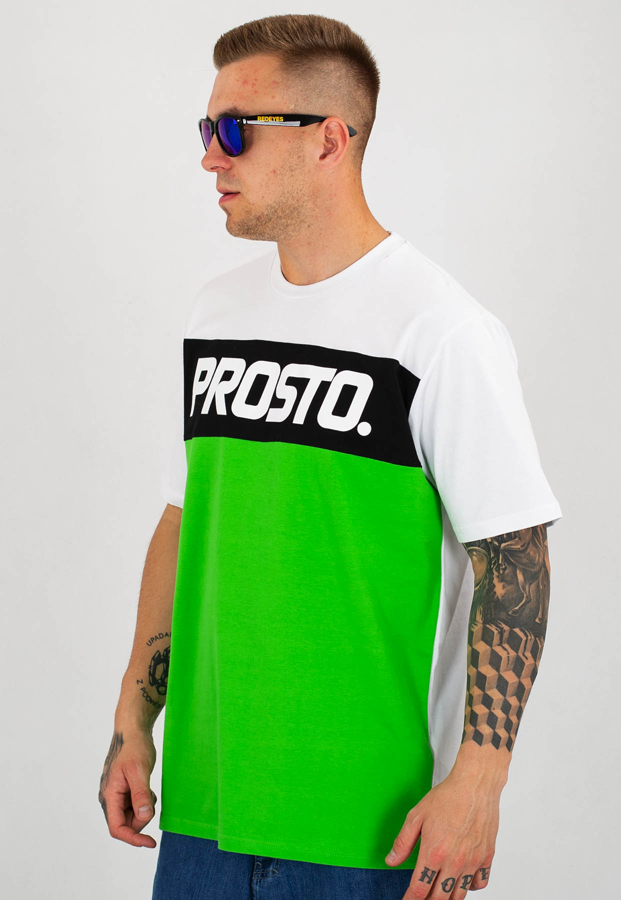 T-shirt Prosto XXX II biało zielony