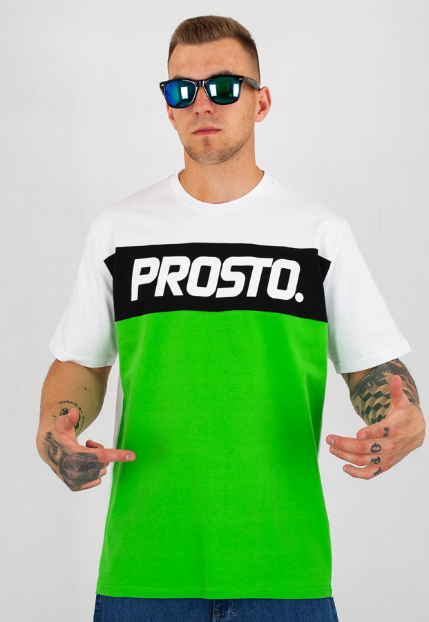 T-shirt Prosto XXX II biało zielony