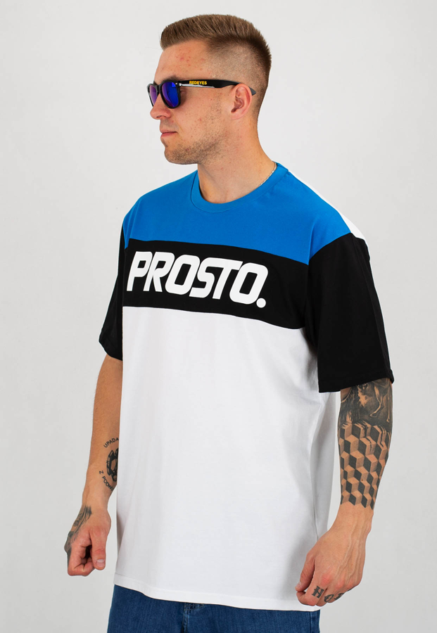 T-shirt Prosto XXX II niebiesko biały