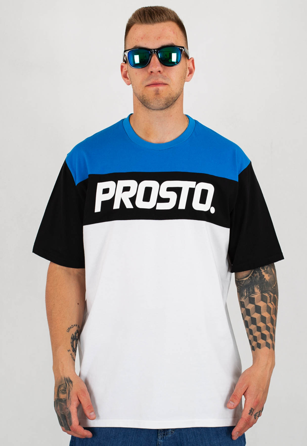 T-shirt Prosto XXX II niebiesko biały