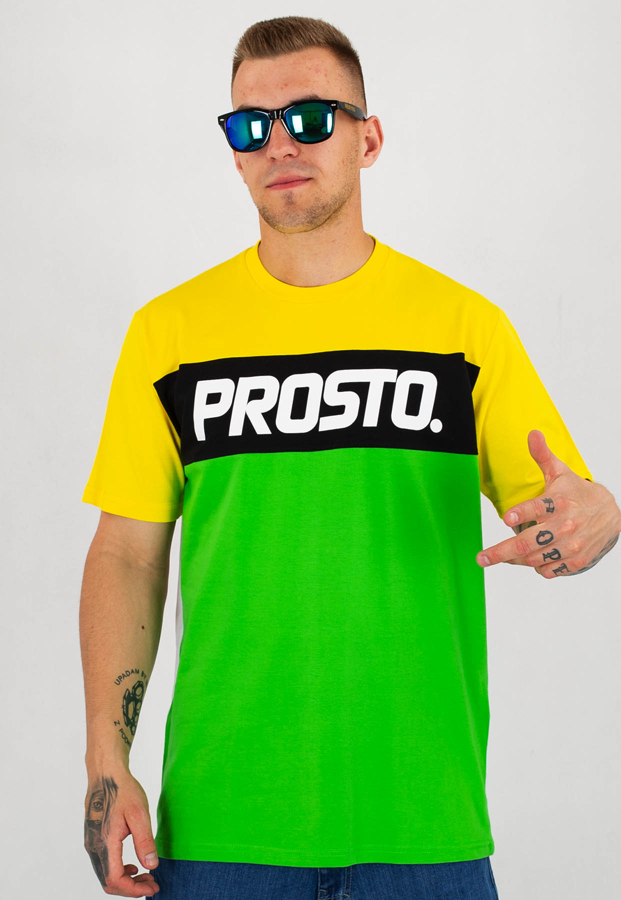 T-shirt Prosto XXX II zielono żółty