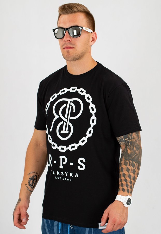 T-shirt RPS Rysiu Peja Solufka Chain czarny