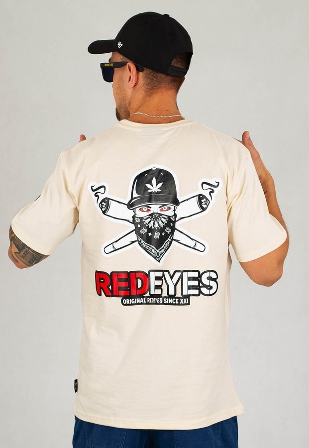 T-shirt Red Eyes Red beżowy