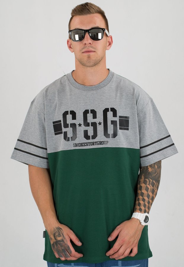 T-shirt SSG Classic Pocket szara góra