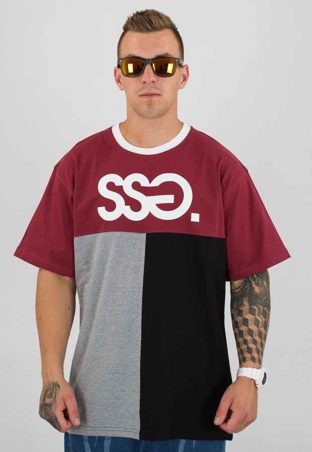 T-shirt SSG Cut Bottom bordowy