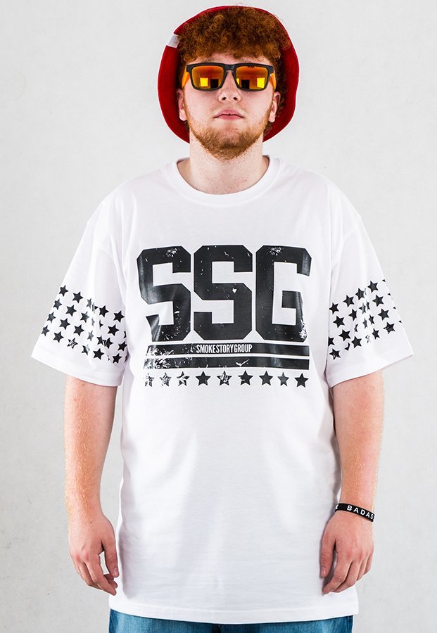 T-shirt SSG Damage biały