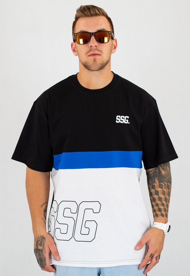 T-shirt SSG Double SSG czarno biały