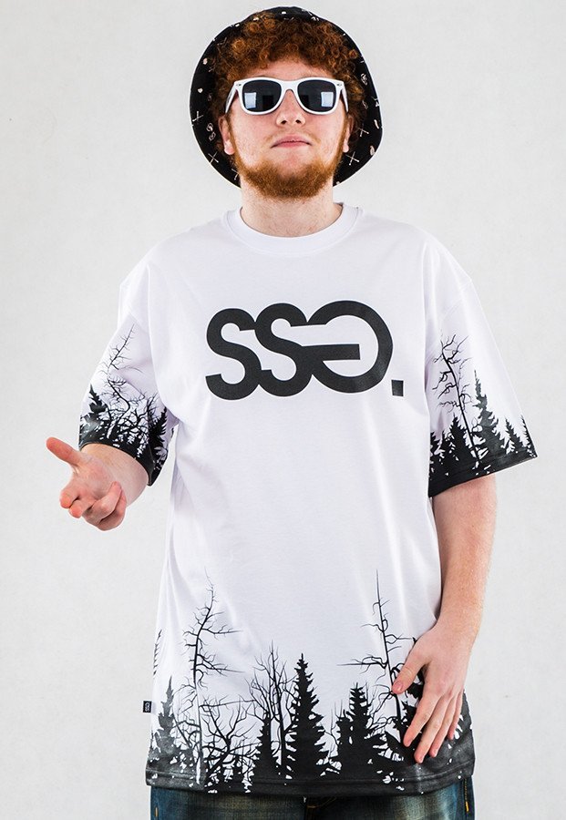 T-shirt SSG Forest biały