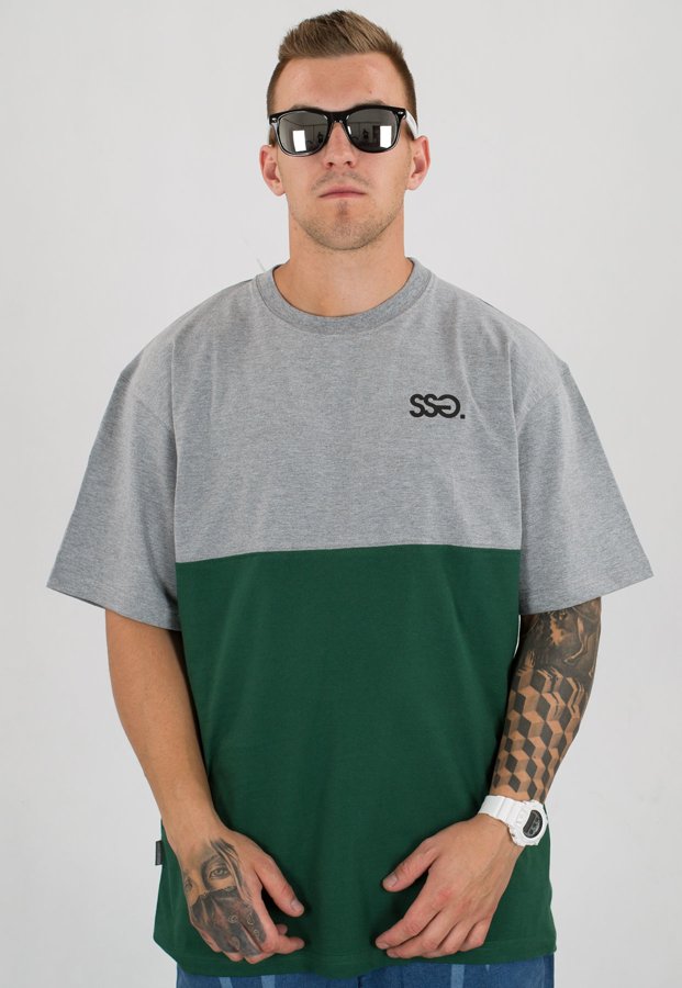 T-shirt SSG Half szaro zielony