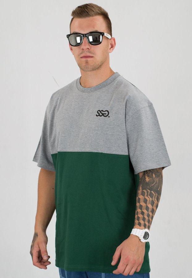 T-shirt SSG Half szaro zielony