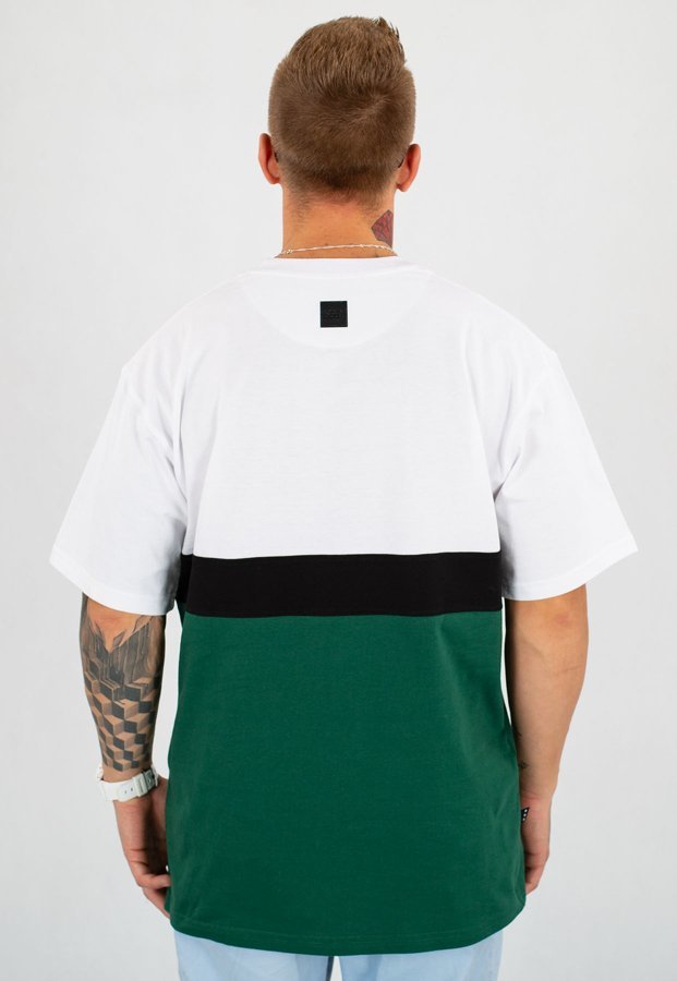 T-shirt SSG Triple Line biało zielony