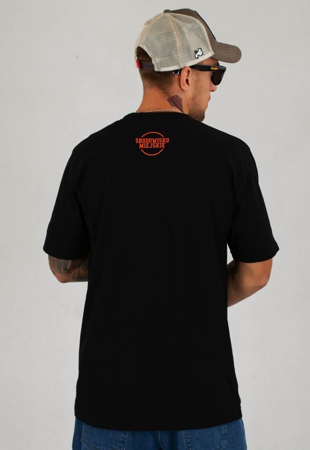 T-shirt Środowisko Miejskie Classic czarno pomarańczowy