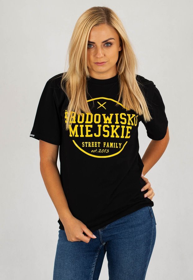 T-shirt Środowisko Miejskie Classic czarno żółty