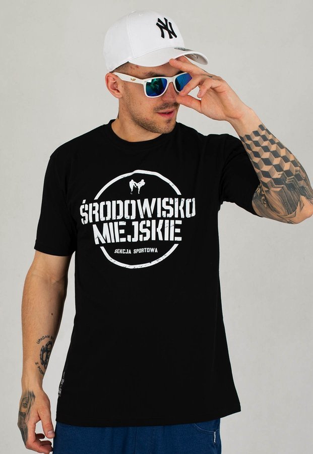 T-shirt Środowisko Miejskie Sekcja Sportowa czarny