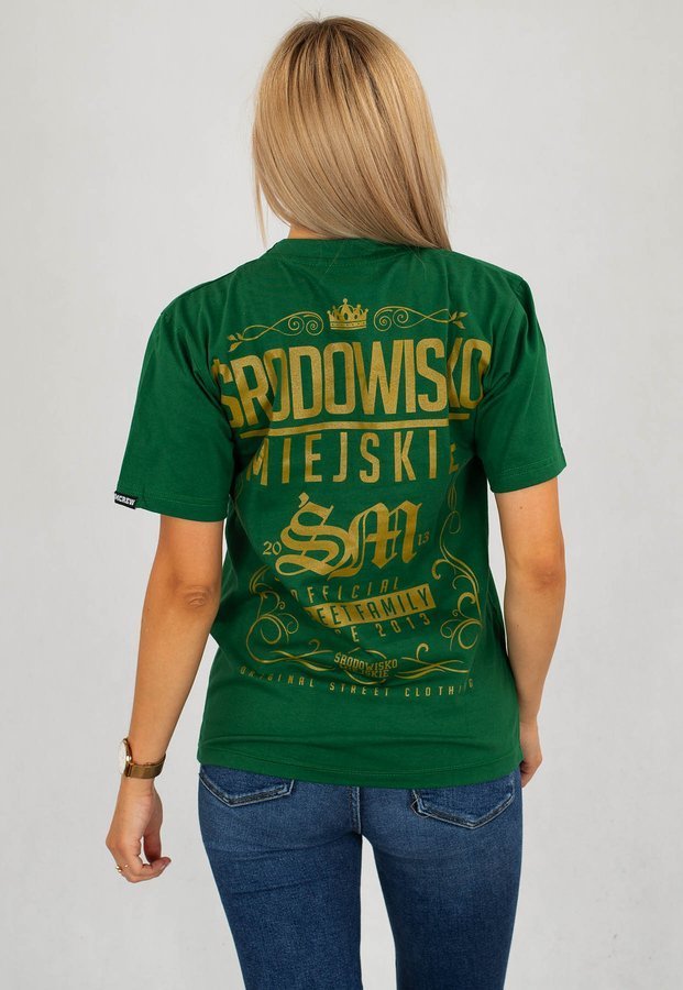 T-shirt Środowisko Miejskie Theme zielono złoty