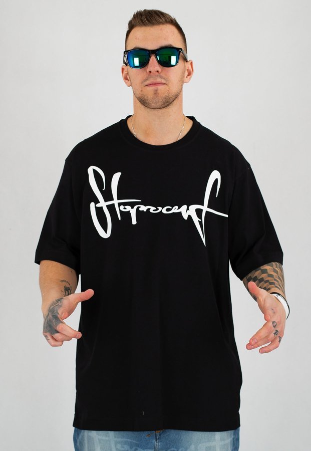 T-shirt Stoprocent Baggy Base Tag czarny