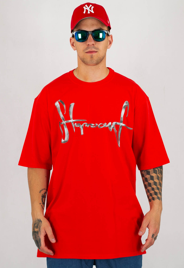 T-shirt Stoprocent Baggy Chromtag czerwony