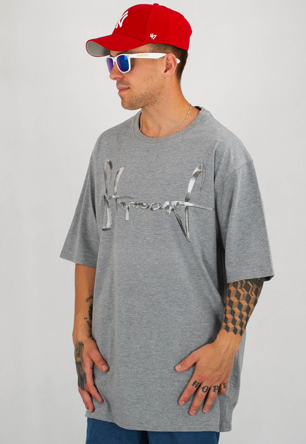 T-shirt Stoprocent Baggy Chromtag szary