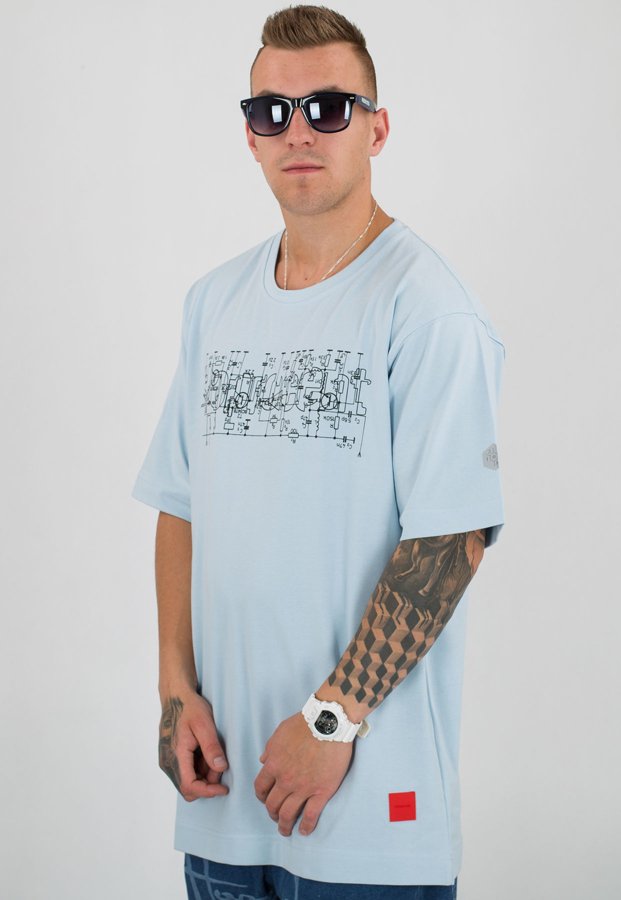 T-shirt Stoprocent Baggy Electro niebieski