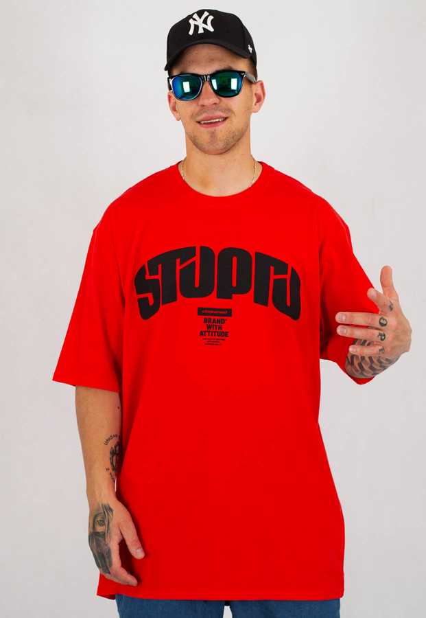 T-shirt Stoprocent Baggy Futureretro czerwony