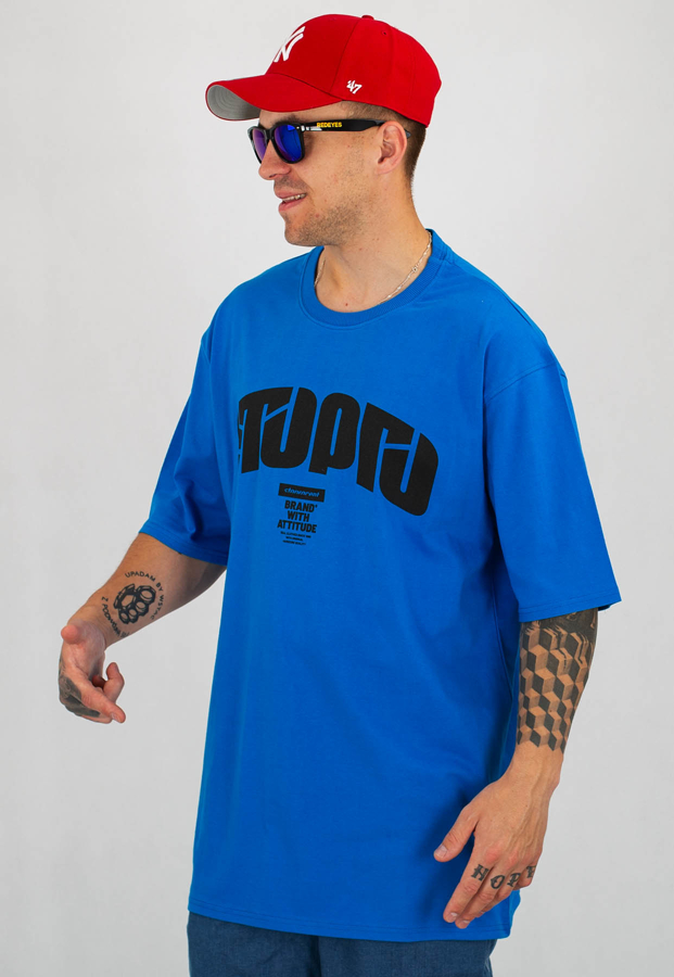 T-shirt Stoprocent Baggy Futureretro niebieski