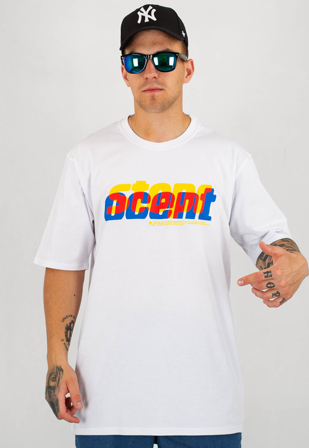 T-shirt Stoprocent Baggy Lucent biały