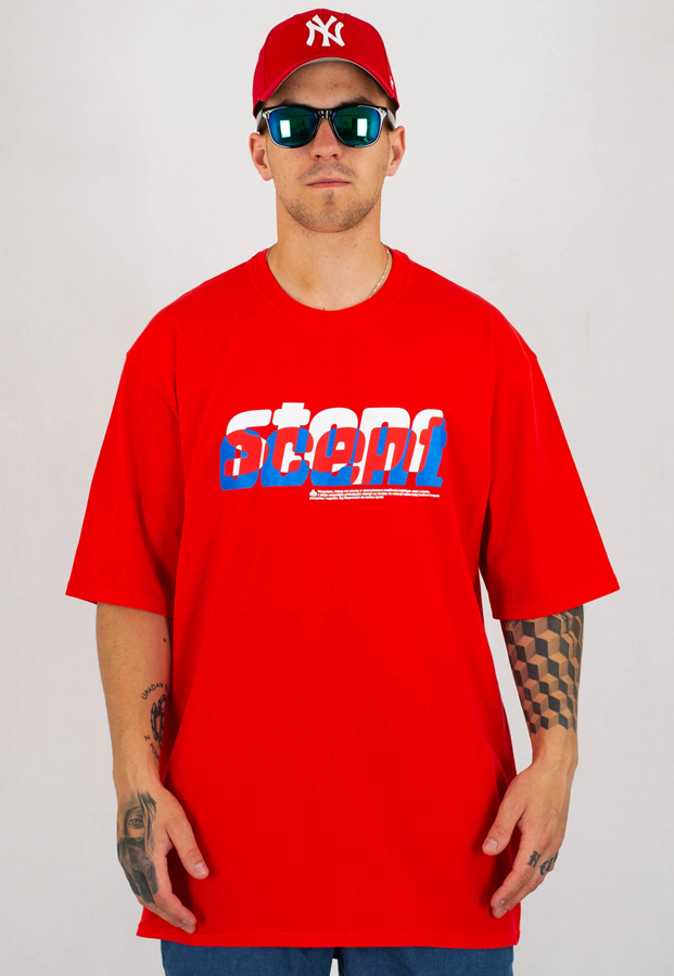 T-shirt Stoprocent Baggy Lucent czerwony