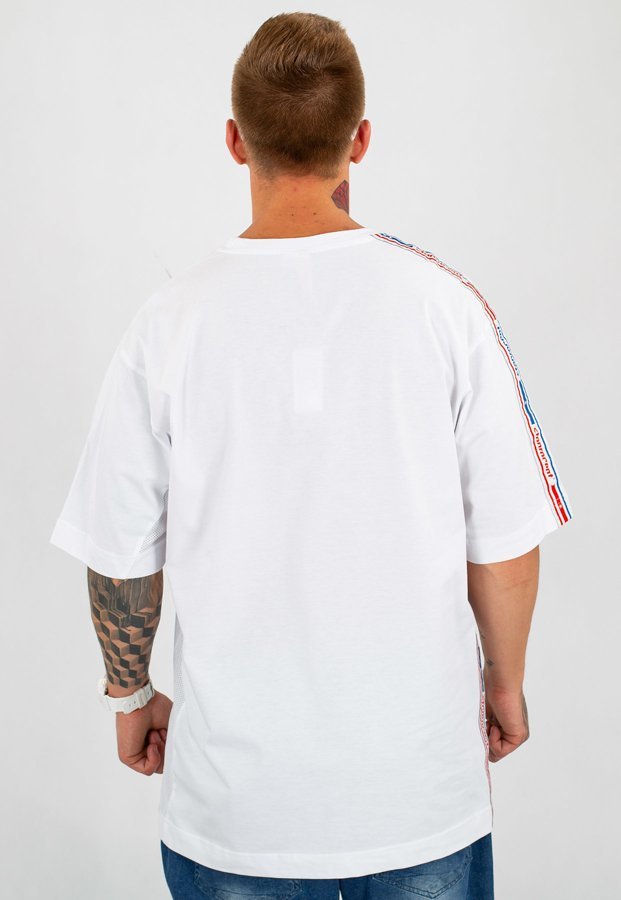 T-shirt Stoprocent Baggy Stripe 18 Light biały