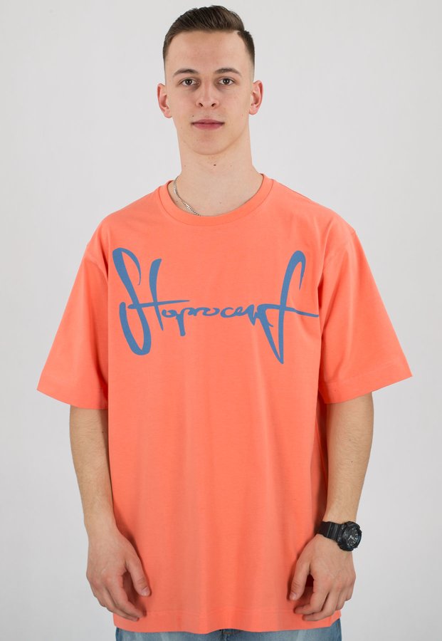 T-shirt Stoprocent Baggy Tag 18 coral