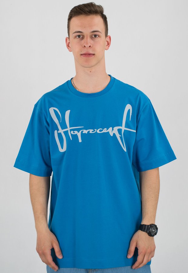 T-shirt Stoprocent Baggy Tag 18 niebieski