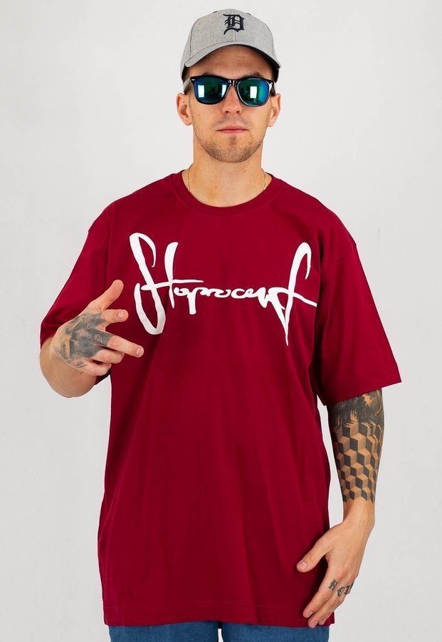 T-shirt Stoprocent Baggy Tag bordowy