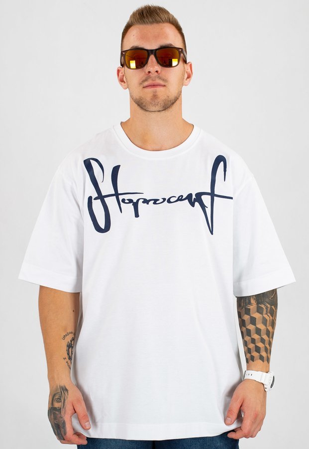 T-shirt Stoprocent Baggy Tag17 biały