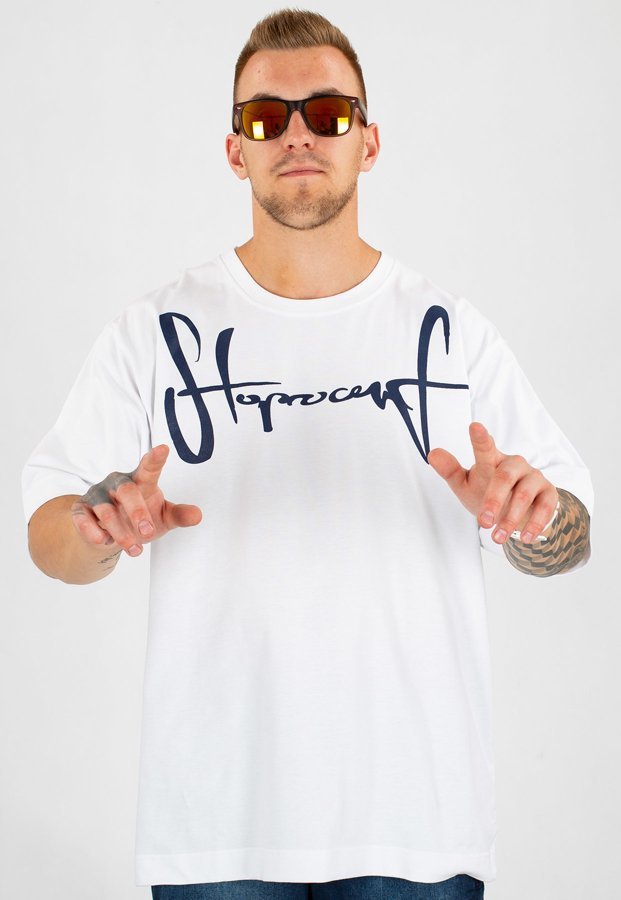T-shirt Stoprocent Baggy Tag17 biały