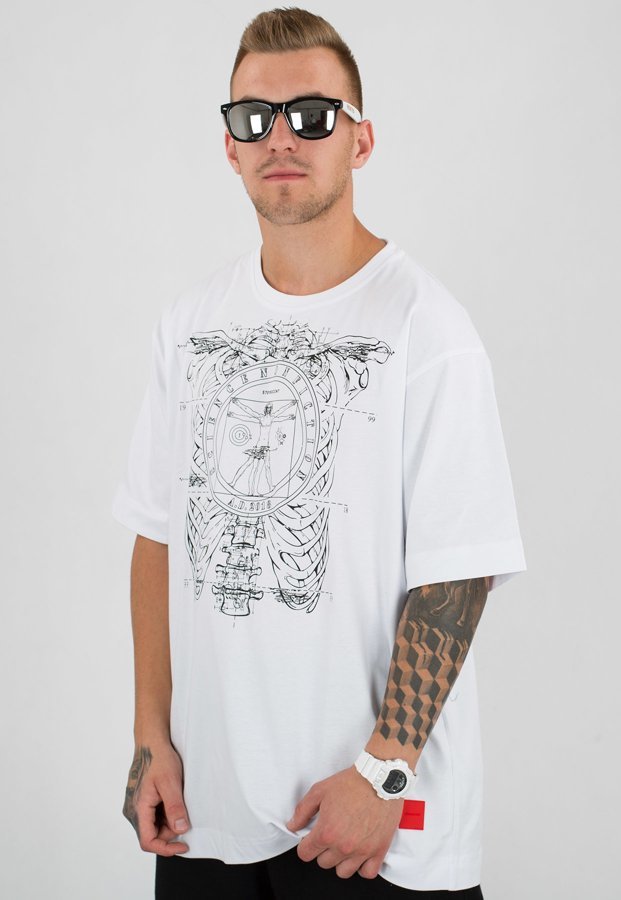 T-shirt Stoprocent Baggy Vinci biały